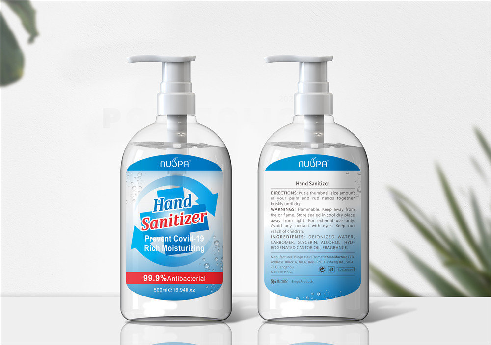 Antibacterial 99.9% efficient Hand Sanitizer Alcohol Waterle
